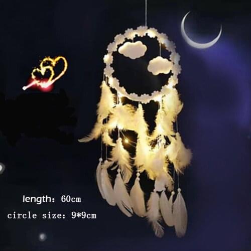 1PC Christmas Lantern Dream Catcher Creative Light String Purple Cloud Dream Catcher Car Lantern Dream Catcher Home Decoration