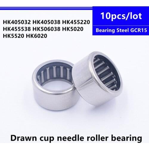 10pcs/lot HK405032 HK405038 HK455220 HK455538 HK506038 HK5020 HK5520 HK6020 Drawn cup needle roller bearing high quality