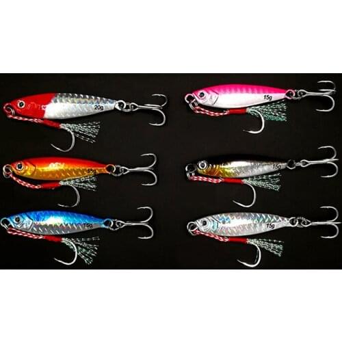 10Pcs/Lot Hot Top Grade Spoon Fishing Lures 10/15/20/30g Artificial Hard Bait Small Iron Hook Metal Sequin Paillette Treble Hook