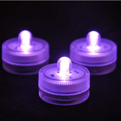 120 Pieces/Lot RGB Color Changing LED Tea Light Submersible LED Floral Battery Powered Waterproof Wedding Decoration
