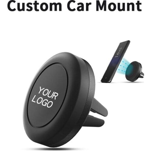 30 pcs Customize Magic Air Vent Magnet One Step Mounting Magnetic phone Stand Car Mount Phone Holder for iPhone 6 5S Android