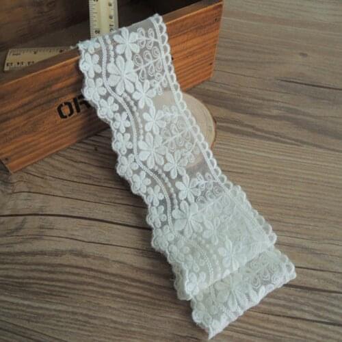5yrd/lot Width:7cm Floret design cotton embroidered lace to sew Garment lace trims Scrapbooking DIY accessories