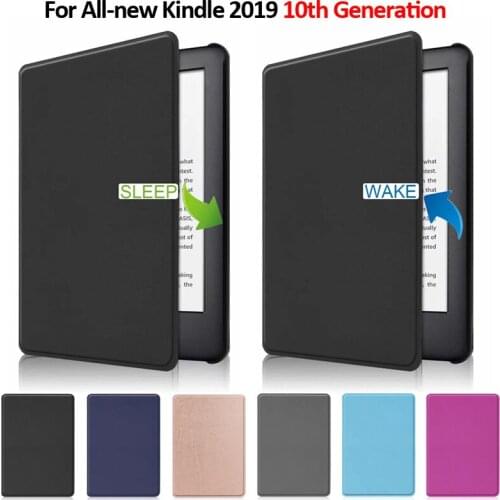 Cover Case For All New Kindle 2019 Thin Light PU Leather Smart Cover Funda For Kindle 2019 10th Generation Capa