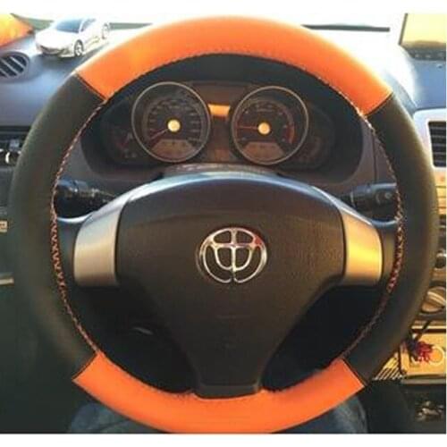2018 women Micro fiber leather Car styling Steering Wheel Cover racing ,38CM 36cm more color red orange blue brown white