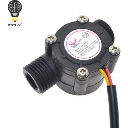 Suq 1pcs Water Flow Sensor Flowmeter Hall Flow Sensor Water Control 1-30L/min