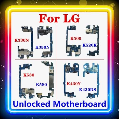 For LG K330N K350N K530 K520K K580 K500 K430Y K430DS Motherboard Whole Original Logic Board With Full Chips Mainboard Android OS