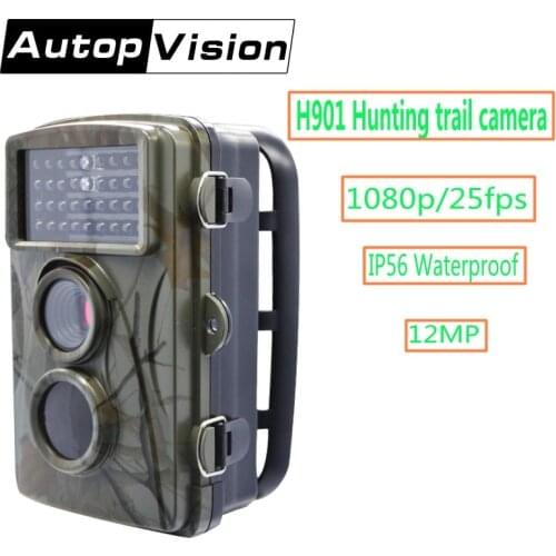 H901 Scouting Camera 1080P Infrared Waterproof Hunting Trail Camera 12MP Night Vision Outdoor Wild Animal Observation Recorder