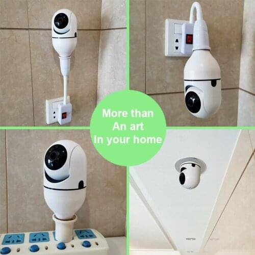 1080P E27 PTZ Camera IP Camera WiFi Camera Motion Auto Tracking Digital Zoom Two Way Talk Full Color Night Vision CCTV Camera