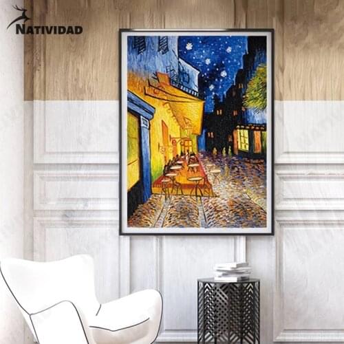 Van Goghs Cafe Print Poster Wall Decor World Famous Oil Painting Canvas Painting Living Room Bedroom Aesthetics Home Decoration