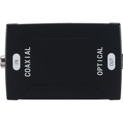 Coaxial RCA Audio Signal Input to Digital Optical Toslink SPDIF Output Audio Signal Converter Adapter to Transform Audio Format