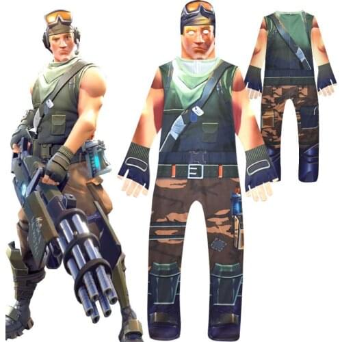 Ffortnite 3D Impression Top Geek Battle Royale Passionate Recon Scout Cosplay Costume