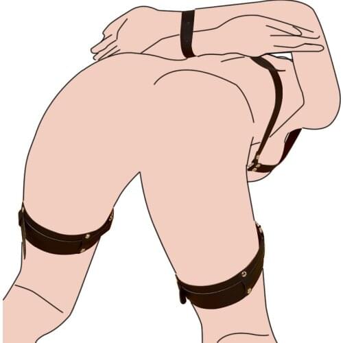 BSDM Bondage Rope Leather Harness Toys For Women Adult Game Outfit Bra And Leg Suspenders Straps Garter Belt Sex Accessories