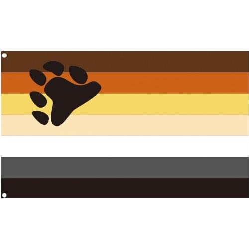 LGBTQIA bear brotherhood gay pride flag Decoration banner 90*150cm/ 3x5ft national flag for hanging