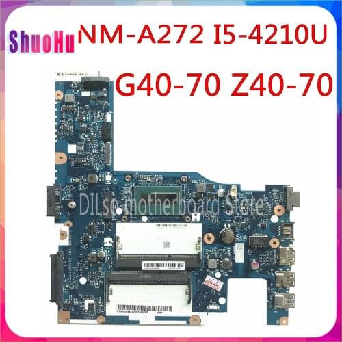KEFU NM-A272 For Lenovo G40-70 Z40-70 Motherboard ACLUA/ACLUB NM-A272 Rev1.0 I5-4210U Tested Original Work DDR3 HM76