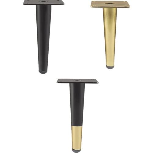 Metal Furniture Legs,Furniture Feet Leg for Nightstand,Desk,Sofa,Cabinet,Bed,Cupboard,Dresser with Rubber Floor Protectors 4PCS