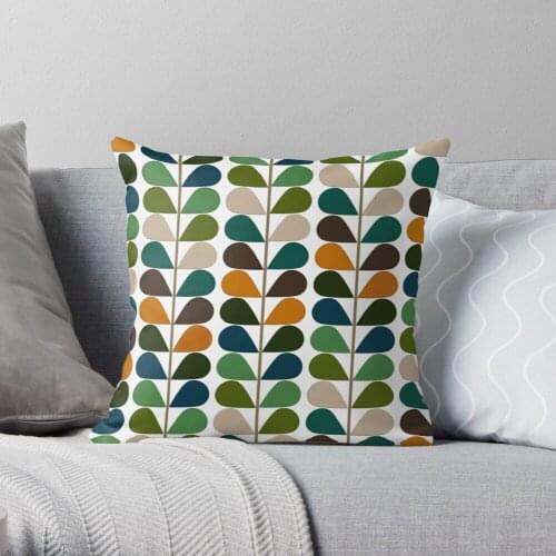 Pillowslip Retro 60s Mid Century Modern Pattern 2 Throw Pillow 100% Cotton Decor Pillow Case Home Cushion Cover 45*45cm