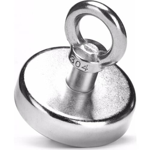 D60MM Salvage Magnet Pot Fishing Magnet Deep Sea Salvage Fishing Magnetic Hook Neodymium Magnet Size D60 Treasure Hunter Holder