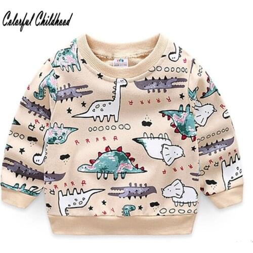 2018 New Baby Coat Cartoon Animal Pattern Printed Round Collar Pullover Shirts Toddler Kid Autumn Tops &wear Coat Baby Clothing