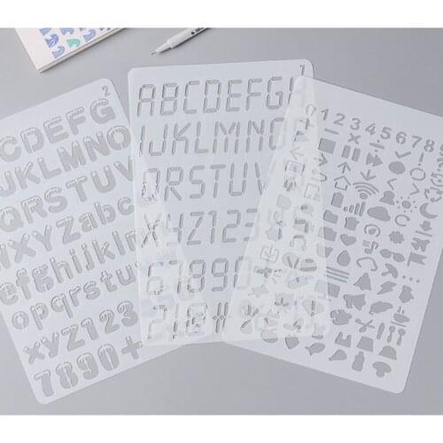 YYDS 20pcs/set Letter Alphabet Number Stencils DIY Drawing Template Painting Scrapbooking Paper Card Craft