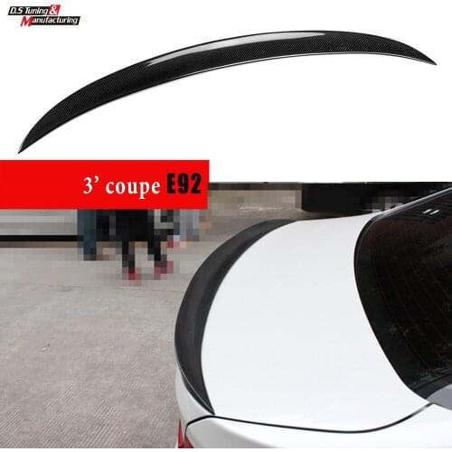 Genuine Carbon Fiber CF Spoiler Car Wing for 2006 - 2012 BMW 3 Series Coupe (E92 & Its M3) OEM Fitment
