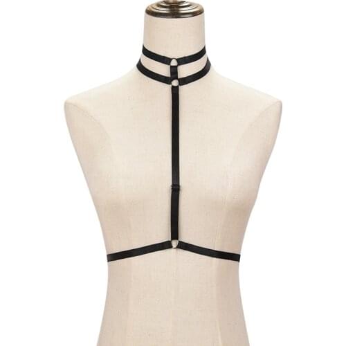 Womens Sexy goth Lingerie Hollow Cage Body Harness Bra Bandage Crop Top Bralette Bustier Underwear Bondage Lingerie