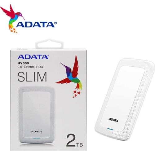 100% Original ADATA HV300 HDD 2TB EXternal Hard Drive Disk High Speed Black 2.5 inch Portable For Desktop Laptop PC