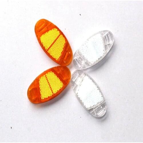 2Pcs Bicycle Bike Spoke Reflector Safety Warning Light Wheel Rim Reflective Mount Night Reflectors Flashing Lights Cycling Light