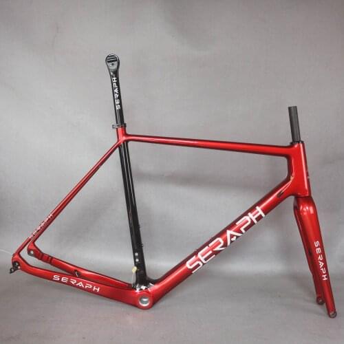 2022 custom paint Gravel Bike For Toray Full Carbon Fiber Gravel Bike Frame GR029 Bicycle Metallic red color
