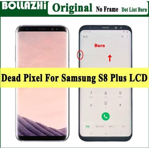 6.2" Original Dead Pixels For Samsung Galaxy S8 Plus LCD Display Touch Screen Digitizer Assembly For Samsung S8+ G955F G955 LCD