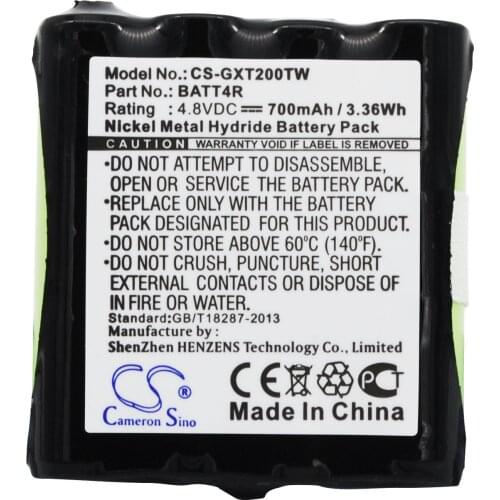 Cameron Sino 700mAh Battery for Motorola TLKR-T3,TLKR-T5,Midland,G223,G225,Switel WTF732,WTF735,BP40,IXNN4002A IXNN4002B