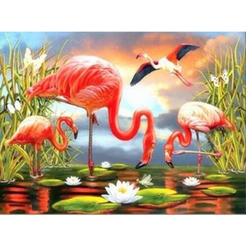 5D DIY Diamond Painting Full Square Animal Flamingo Diamond Embroidery Sale Rhinestone Picture Diamond Mosaic Drop Ship ll520