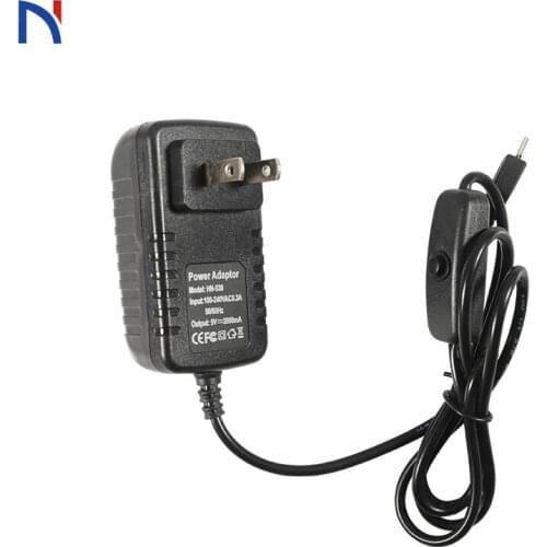 Power Supply DC 5V 3A EU US UK AU Plug Power Charger Adapter Supply Micro USB with Switch For Arduino for Raspberry Pi 3 2
