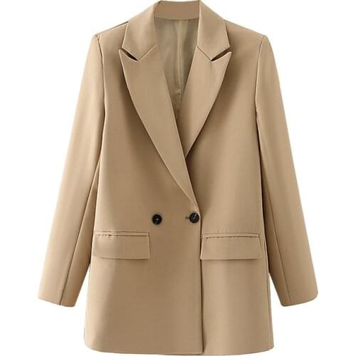 DOUJILI Fashion Autumn Women Black Blue Jackets Work Office Lady Suit Female Long Sleeve button Business Femaler Coat