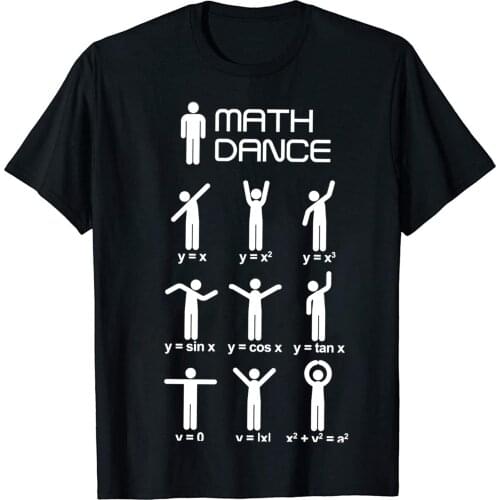 Math Equation Algebra Dance Print Black Women Tshirt Short Slevve Creativity Loose Femme T-shirts Woman O-Neck Funny Tees Tops