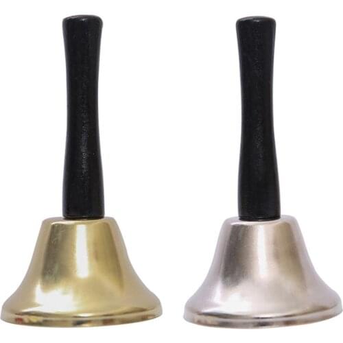 Metal Christmas Hand Bell Toys for Children Xmas New Year Santa Claus Party Celebrate Rattle Tools Decor Montessori Music Toy