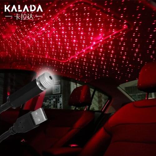 USB Port Mini Dj Led For Interior Car Atmosphere Light Night Auto Roof Star Lighting Ceiling Projection Laser Decorative Lamp