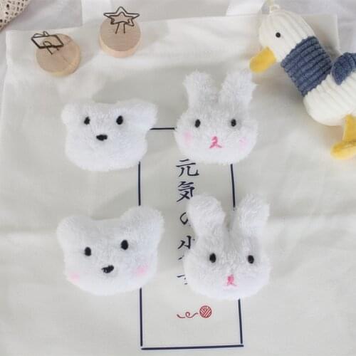 Fashion Mini Cute Cartoon Animal Brooch Bear Plush Bunny Bear Girl Brooch Pin Bag Coat Sweater Badge Pin Accessories