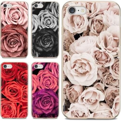 Soft TPU Cover Flowers peony flower Roses For Samsung Galaxy J1 J2 J3 J4 J5 J6 J7 J8 Plus 2018 Prime 2015 2016 2017 EU