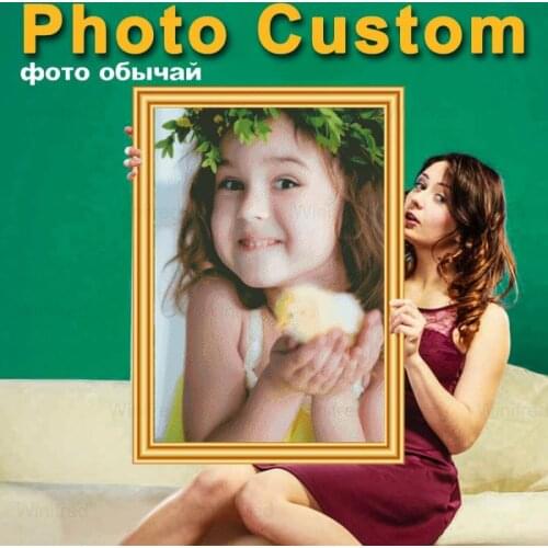 5D DIY Photo Custom Own Diamond Painting Cross Stitch Kit Full Rhinestones Personalized Photo Diamond Embroidery Mosaic Wall Art