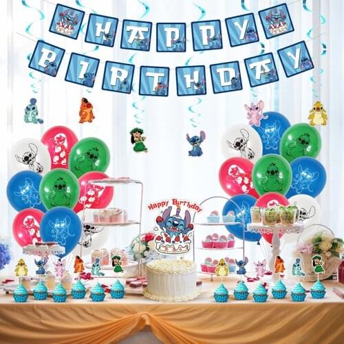 Lilo & Stitch Set Baloons Decoration Latex Party Balloons Birthday Babyshower Girl Ballons Accessories Event Festive Supplies