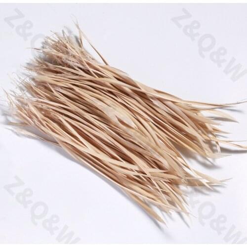 Natural 6-8 inch goose silk edge feather 15-20CM dyed khaki DIY craft jewelry earrings performance costume decoration