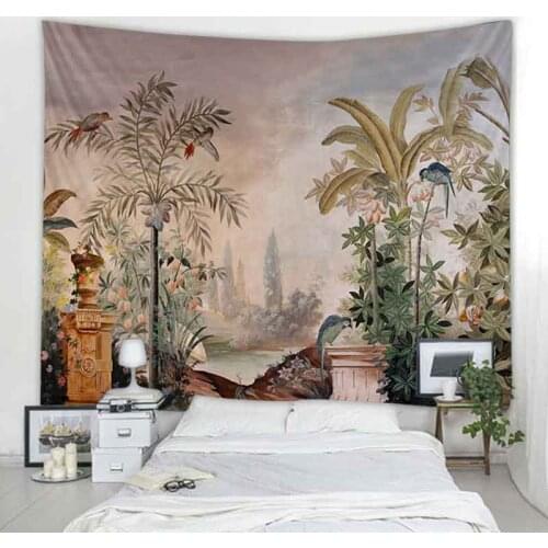 Nordic Rainforest Mandala Decoration Tapestry Bohemian Hippie Wall Decoration Tapestry Bedroom Dormitory Tapestry