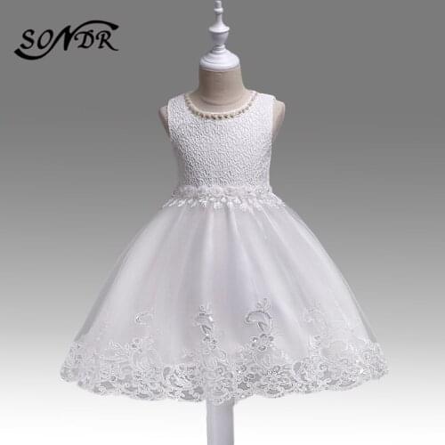 Beading Kids Party Dresses For Wedding HT241 Appliques Sequined Girls Princess Ball Gowns Purple Solid O-Neck Flower Girl Dress