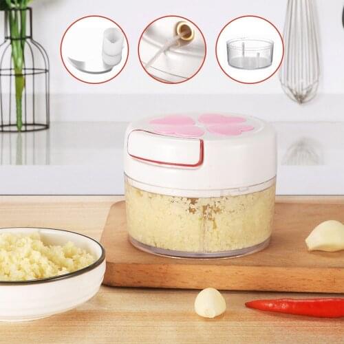 Mini Manual Garlic Press 170ml Kitchen Pepper Chopper Mincer Manual Portable Ginger Grinder Kitchen Vegetables Tools