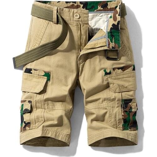 Summer Mens Shorts Camouflage Tactical Cargo Shorts Men Big Pocket Loose Working Beach Shorts Male Bermudas Casual Shorts