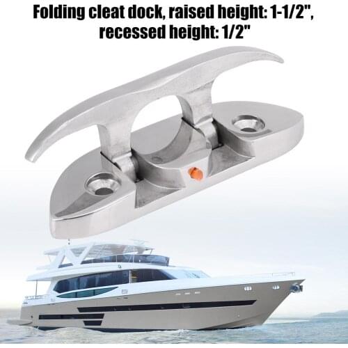 Folding Boat Cleak 316 Stainless Steel Dock Cleak for Boat Marine 4 1/2 inch Marine Parts Hardware Accessories