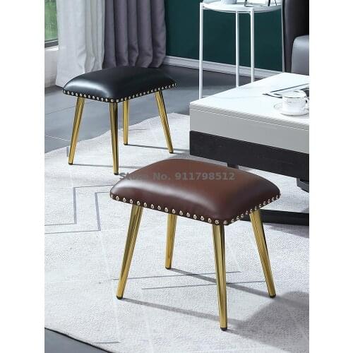 Shoe changing stool home entrance creative Nordic light luxury style sofa stool living room modern minimalist dining chair stool