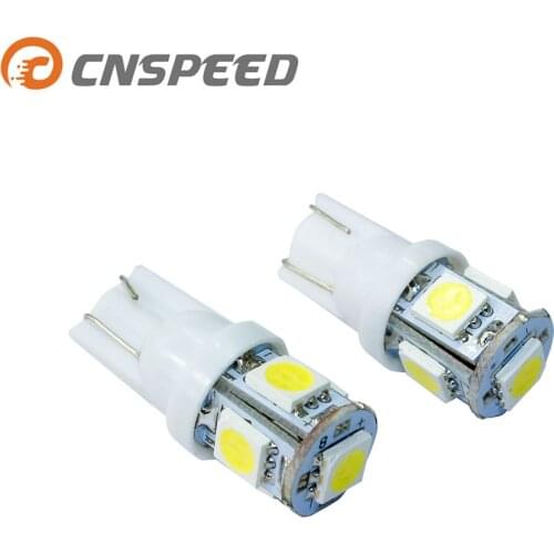 CNSPEED 2pcs/Set 5 Smd Led Light Bulb Dome Map Panel Trunk Plate Interior 5050 White YC100965