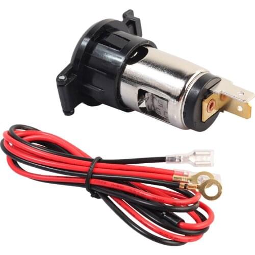 12V 24V USB Car Cigarette Lighter Socket Charger Power Adapter Cable Kits With Fuse Support Car Cigarette Lighter Function 2018