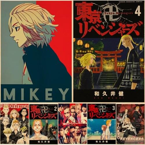 Japanese Classic Hot Anime Retro Kraft Paper Vintage Manga Posters Sticker Child Gift Room Bar Cafe Wall Print Art Decorative